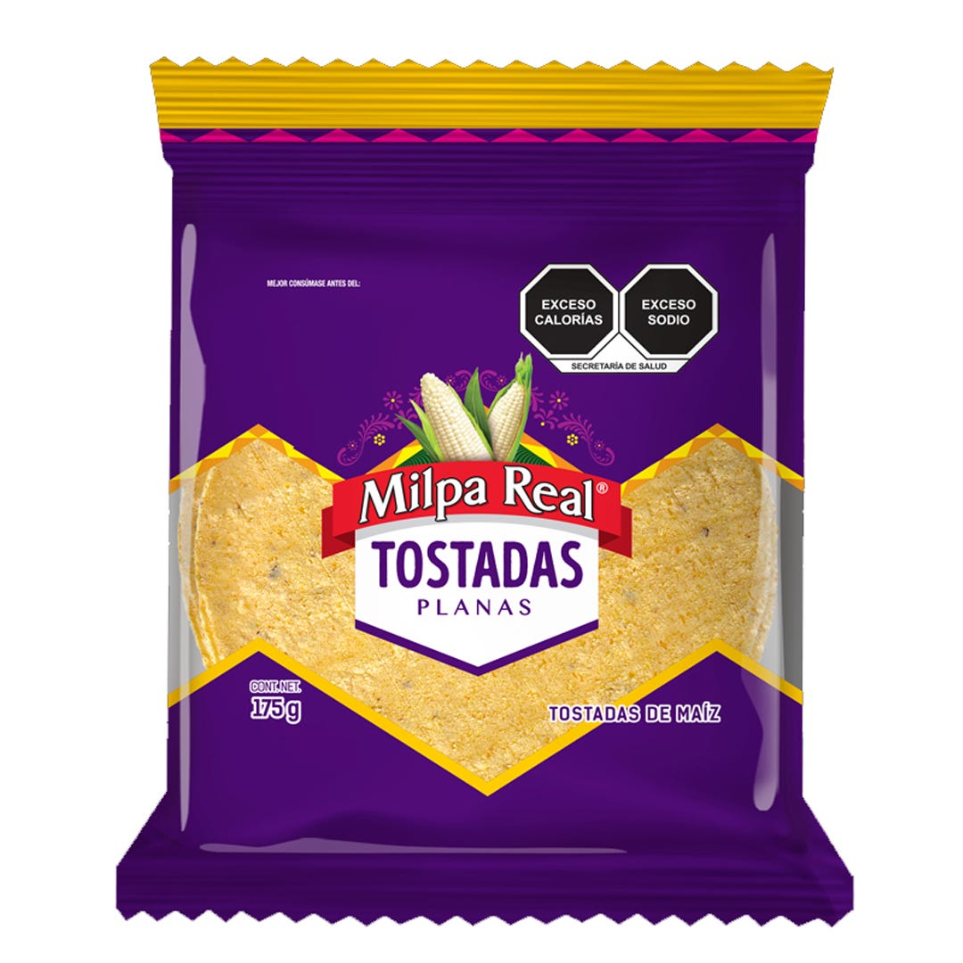 Tostada Plana Milpa Real Paq 15 Pz
